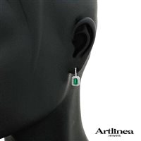 Orecchini Artlinea Donna in Oro bianco Smeraldo 0.86 Ct OD327/SM-LB - OD327/SM-LB